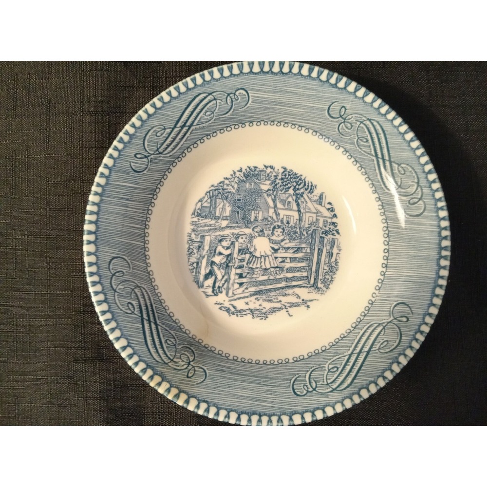 Currier and Ives "The Old Farm Gate" C & I By Royal VINTAGE 5 1/2" bowls(2)